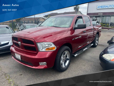 2012 RAM 1500 for sale at Ameer Autos in San Diego CA