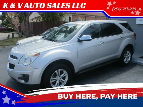 2012 Chevrolet Equinox for sale at K & V AUTO SALES LLC in Hollywood FL