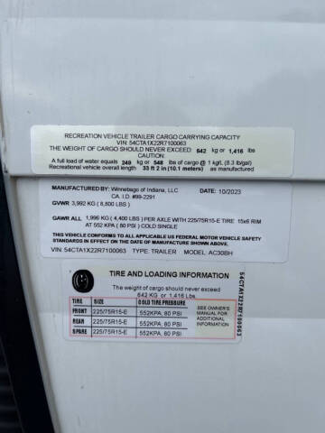 2024 Winnebago 30 BH ACCESS