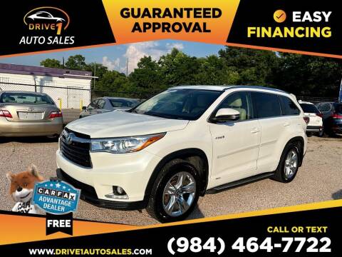 2016 Toyota Highlander Hybrid for sale at Drive 1 Auto Sales in Wake Forest NC