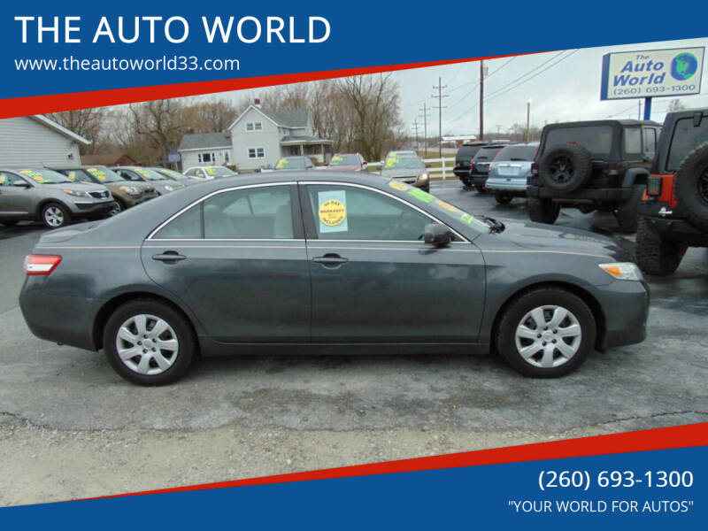 2010 Toyota Camry for sale at THE AUTO WORLD in Churubusco IN