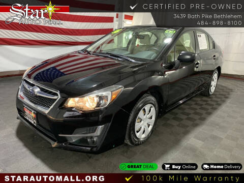 2016 Subaru Impreza for sale at STAR AUTO MALL 512 in Bethlehem PA