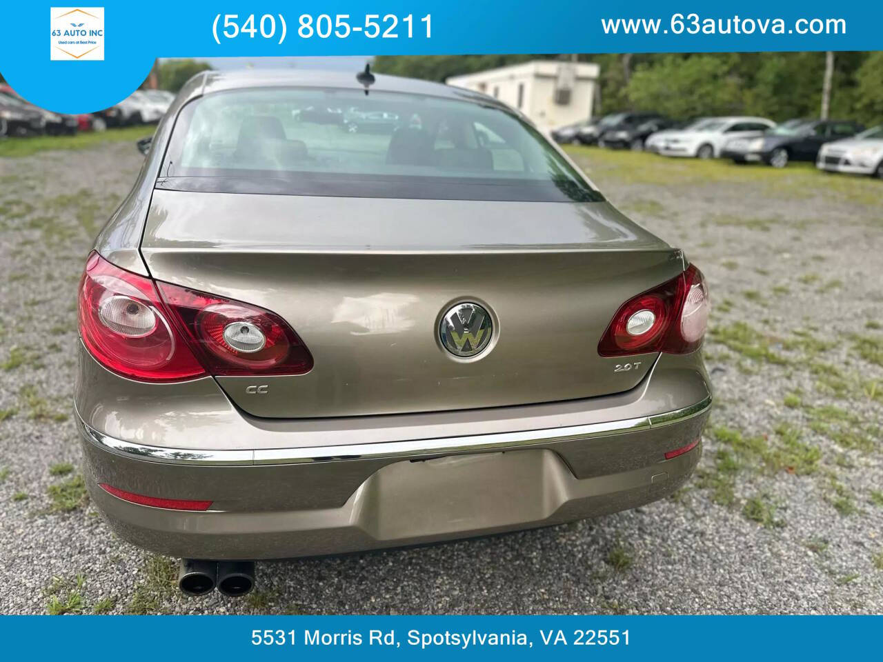 2011 Volkswagen CC for sale at 63 Auto Inc in Spotsylvania, VA