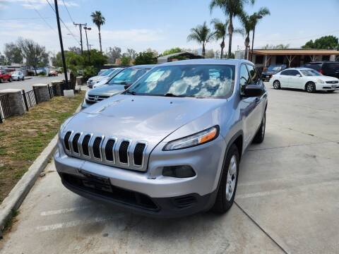 2017 Jeep Cherokee for sale at E and M Auto Sales in Bloomington CA