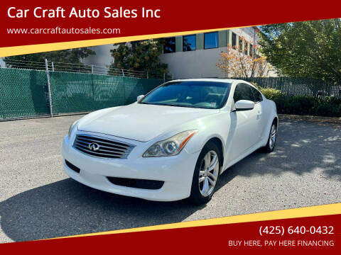 2009 Infiniti G37 Coupe for sale at Car Craft Auto Sales Inc in Lynnwood WA
