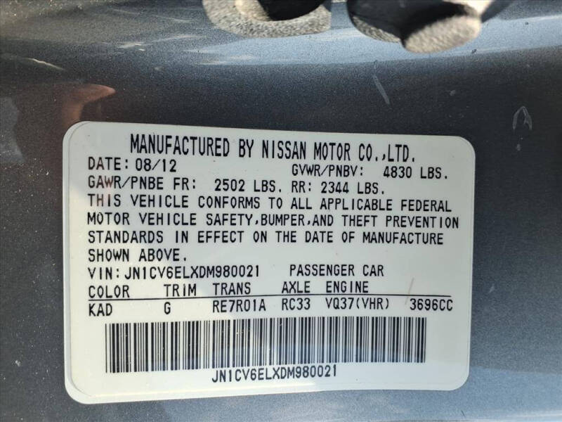 2013 Infiniti G37 Coupe x