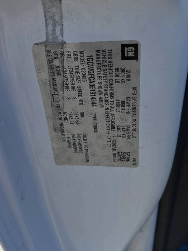 2014 Chevrolet Express 2500