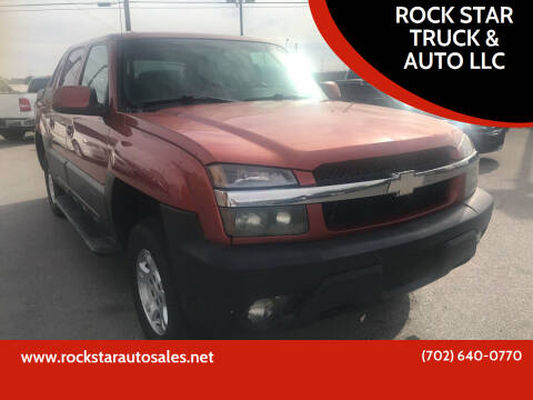 2003 Chevrolet Avalanche for sale at ROCK STAR TRUCK & AUTO LLC in Las Vegas NV