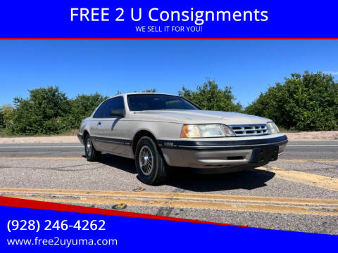 1988 Ford Thunderbird for sale at FREE 2 U Consignments in Yuma AZ