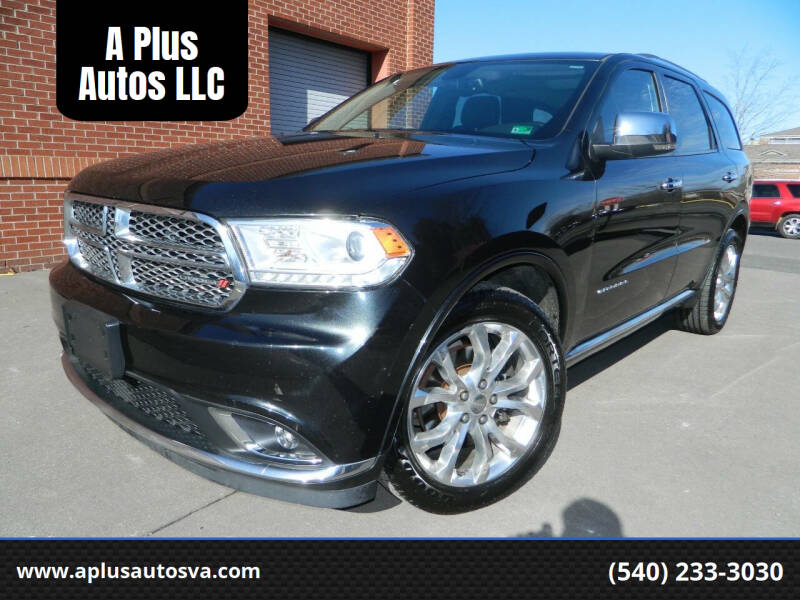 2016 Dodge Durango for sale at A Plus Autos LLC in Fredericksburg VA