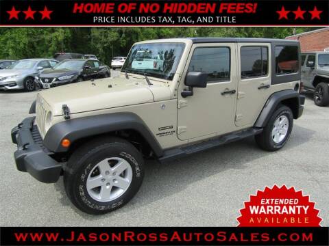 2017 Jeep Wrangler Unlimited for sale at Jason Ross Auto Sales in Burlington NC