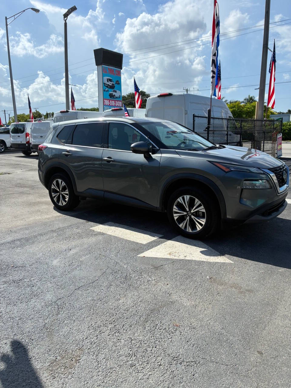 Gray 2021 Nissan Rogue SV SV 4dr Crossover 2