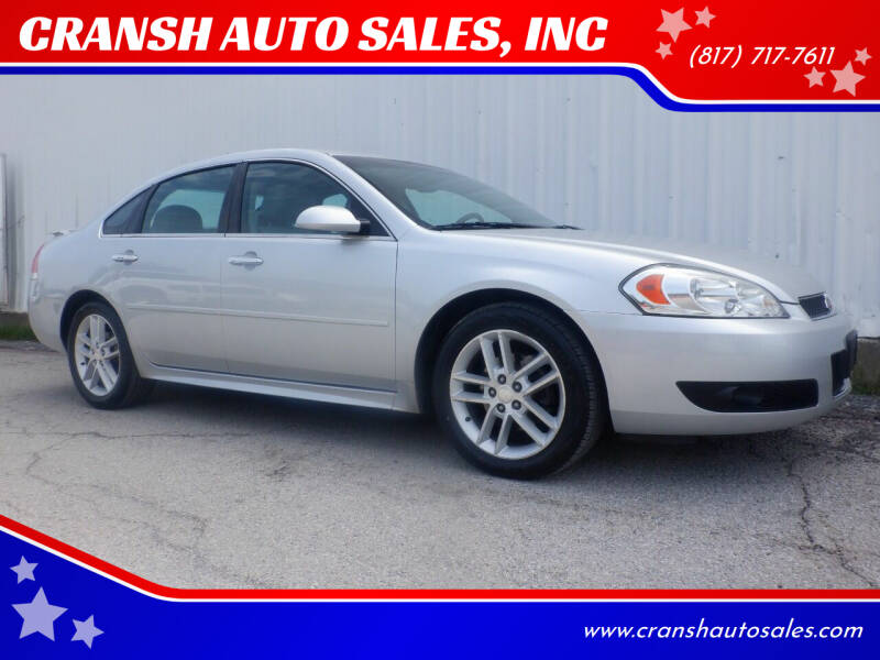 2012 Chevrolet Impala for sale at CRANSH AUTO SALES, INC in Arlington TX