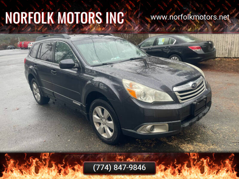 2012 Subaru Outback for sale at Norfolk Motors Inc in Norfolk MA