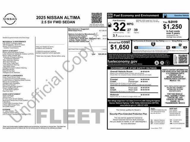 2025 Nissan Altima 2.5 SV