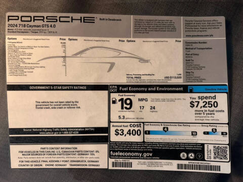 2024 Porsche 718 Cayman GTS 4.0