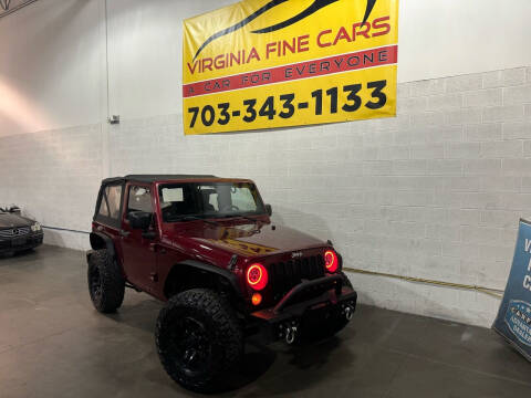 2012 Jeep Wrangler for sale at Virginia Fine Cars in Chantilly VA