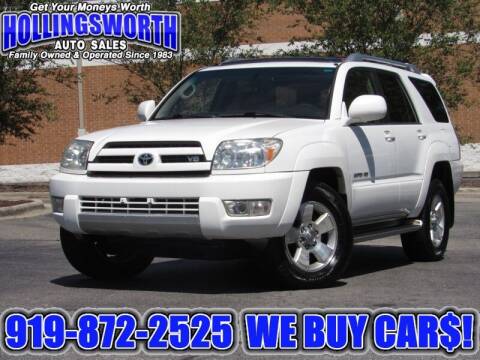 2003 Toyota 4Runner for sale at Hollingsworth Auto Sales in Raleigh NC