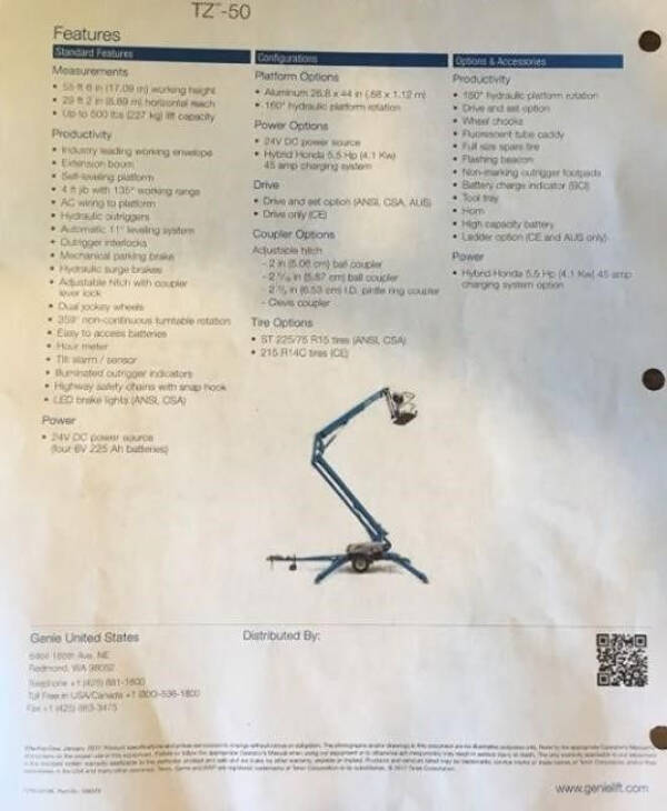 2015 Genie TZ50