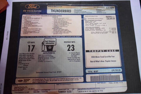 2002 Ford Thunderbird Deluxe