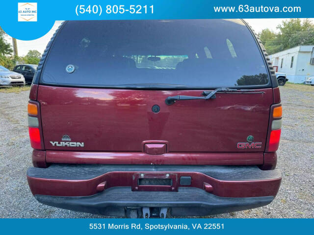 2003 GMC Yukon for sale at 63 Auto Inc in Spotsylvania, VA