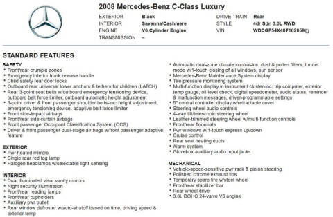 2008 Mercedes-Benz C-Class