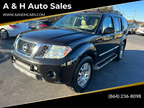 2011 Nissan Pathfinder for sale at A & H Auto Sales in Greenville SC