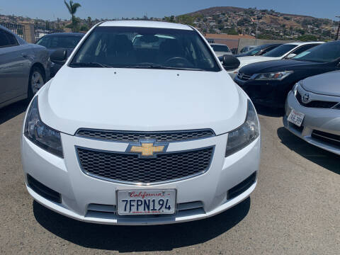 2014 Chevrolet Cruze for sale at GRAND AUTO SALES - CALL or TEXT us at 619-503-3657 in Spring Valley CA