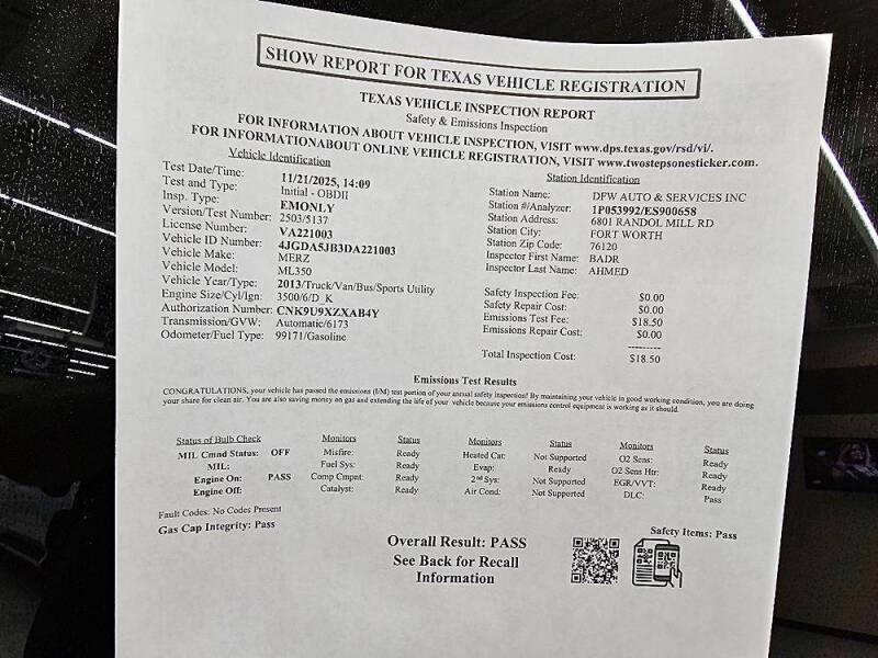 2013 Mercedes-Benz M-Class ML 350