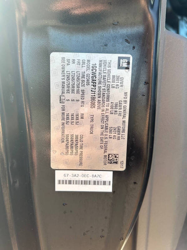 2018 Chevrolet Express 2500