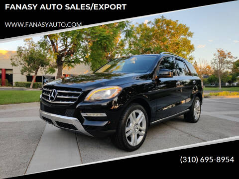 2013 Mercedes-Benz M-Class for sale at FANASY AUTO SALES/EXPORT in Yorba Linda CA