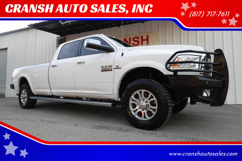 2016 RAM 3500 for sale at CRANSH AUTO SALES, INC in Arlington TX