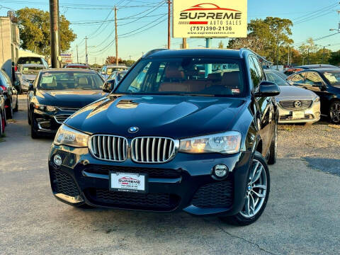 2016 BMW X3 for sale at Supreme Auto Sales in Chesapeake VA