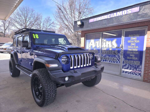 2018 Jeep Wrangler Unlimited for sale at ARLIN'S AUTO SALES LLC in Merriam KS