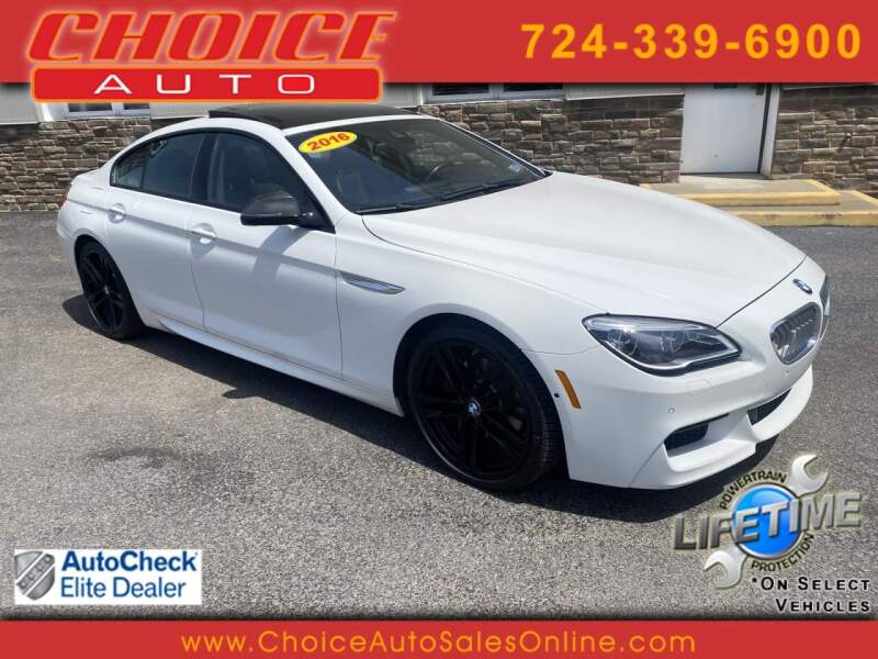 2016 BMW 6 Series for sale at CHOICE AUTO SALES in Murrysville PA