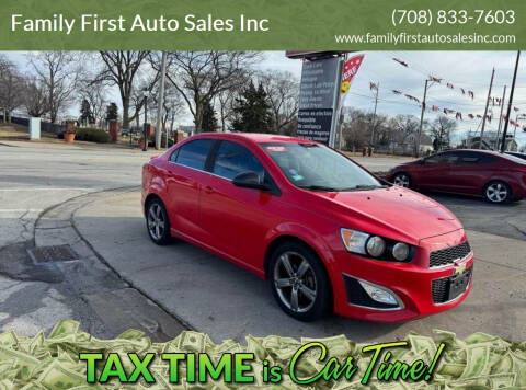 2015 Chevrolet Sonic for sale at Family First Auto Sales Inc in Chicago Heights IL