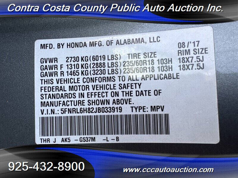 2018 Honda Odyssey Touring
