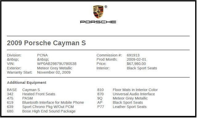 2009 Porsche Cayman S