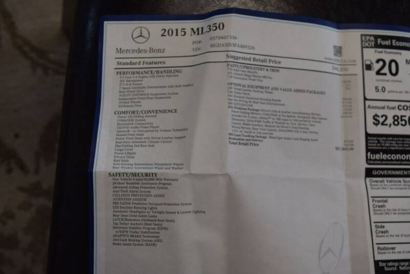 2015 Mercedes-Benz M-Class ML350 photo 39