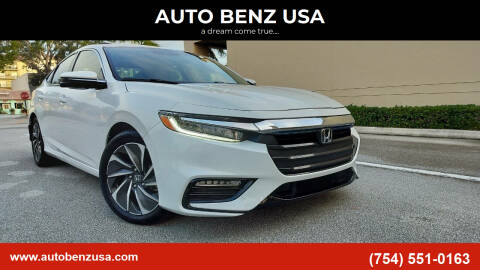 2019 Honda Insight for sale at AUTO BENZ USA in Fort Lauderdale FL