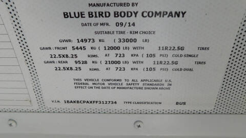 2015 Blue Bird Vision