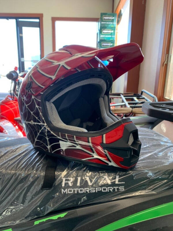 2022 Triangle Helmet Red Spider for sale at SMALL TOWN AUTO SALES in Angola IN