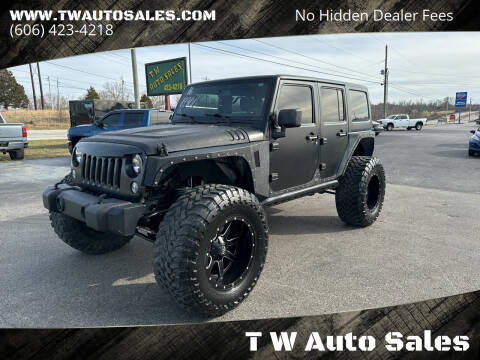 2016 Jeep Wrangler Unlimited for sale at T W Auto Sales in Science Hill KY