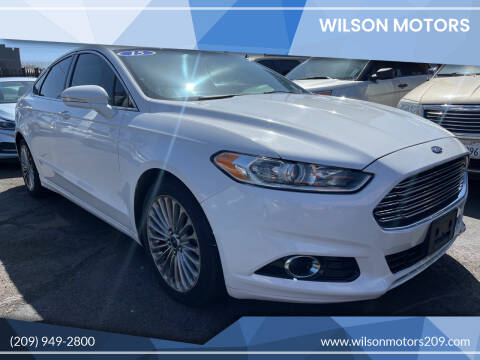 2015 Ford Fusion for sale at WILSON MOTORS in Stockton CA