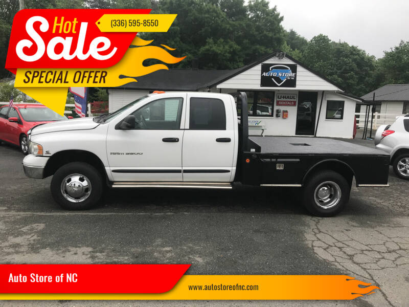 2004 Dodge Ram Pickup 3500 for sale at Auto Store of NC in Walkertown NC