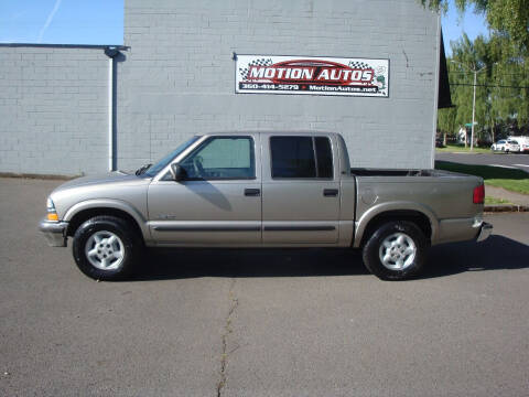 2002 Chevrolet S-10 for sale at Motion Autos in Longview WA