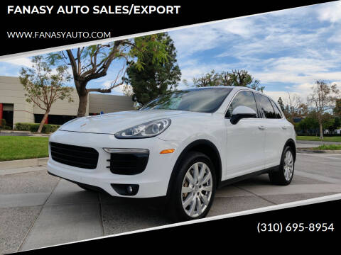 2015 Porsche Cayenne for sale at FANASY AUTO SALES/EXPORT in Yorba Linda CA