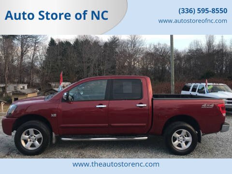 2004 Nissan Titan for sale at Auto Store of NC in Walkertown NC