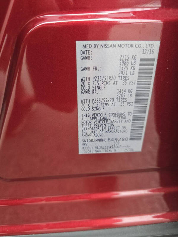 2017 Nissan Pathfinder Platinum