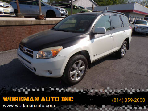 2006 Toyota RAV4 for sale at WORKMAN AUTO INC in Bellefonte PA